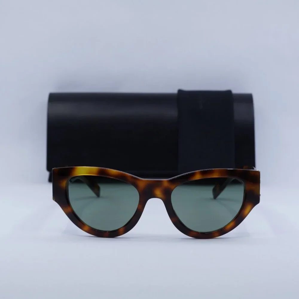 Saint Laurent SLM94 003 Cat Eye Sunglasses - Havana/Green - Picture 2 of 12